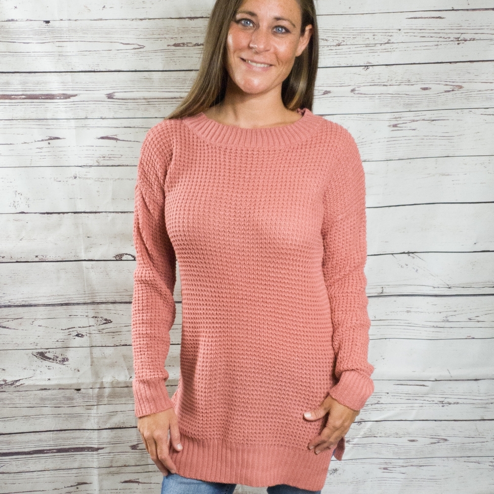 Waffle Knit Pullover